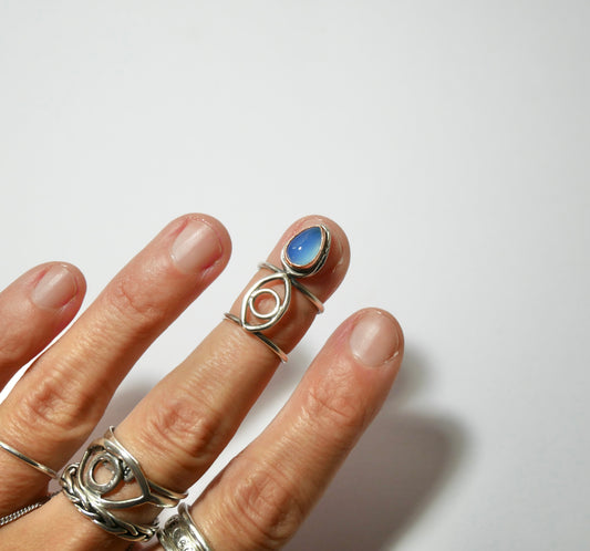 Blue nail ring