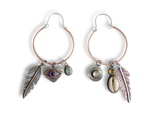 RESERVED for Kelly Charm hoops