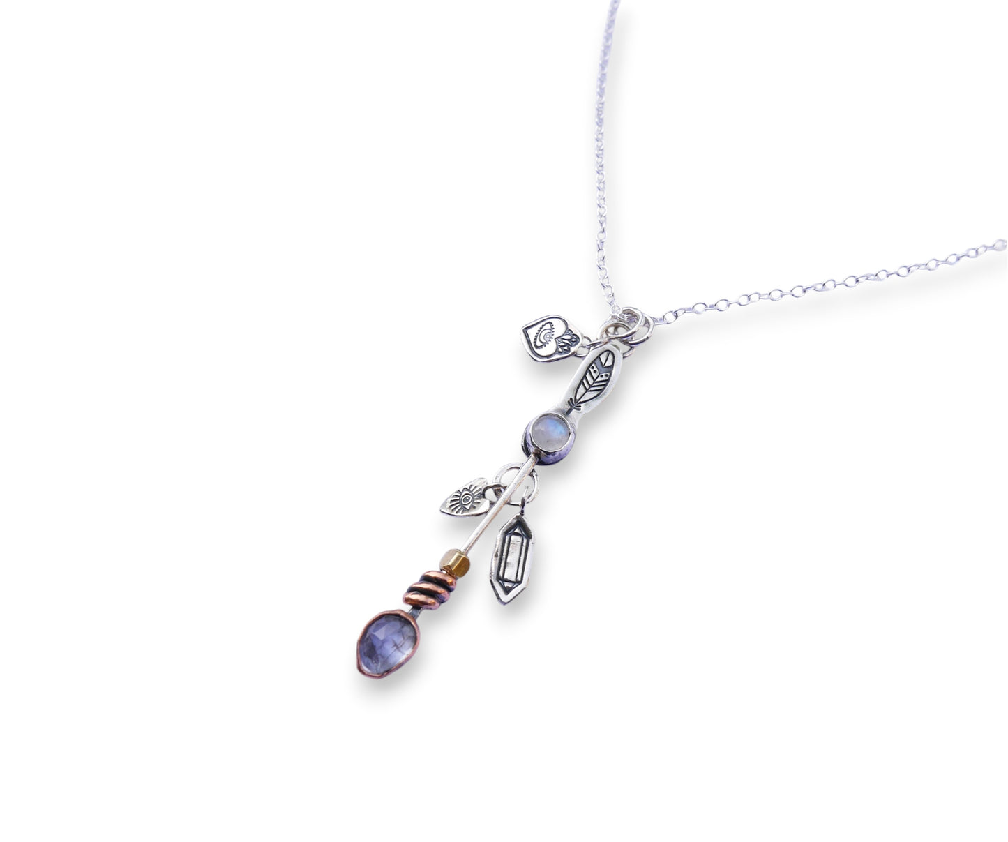 Feather&arrow pendant