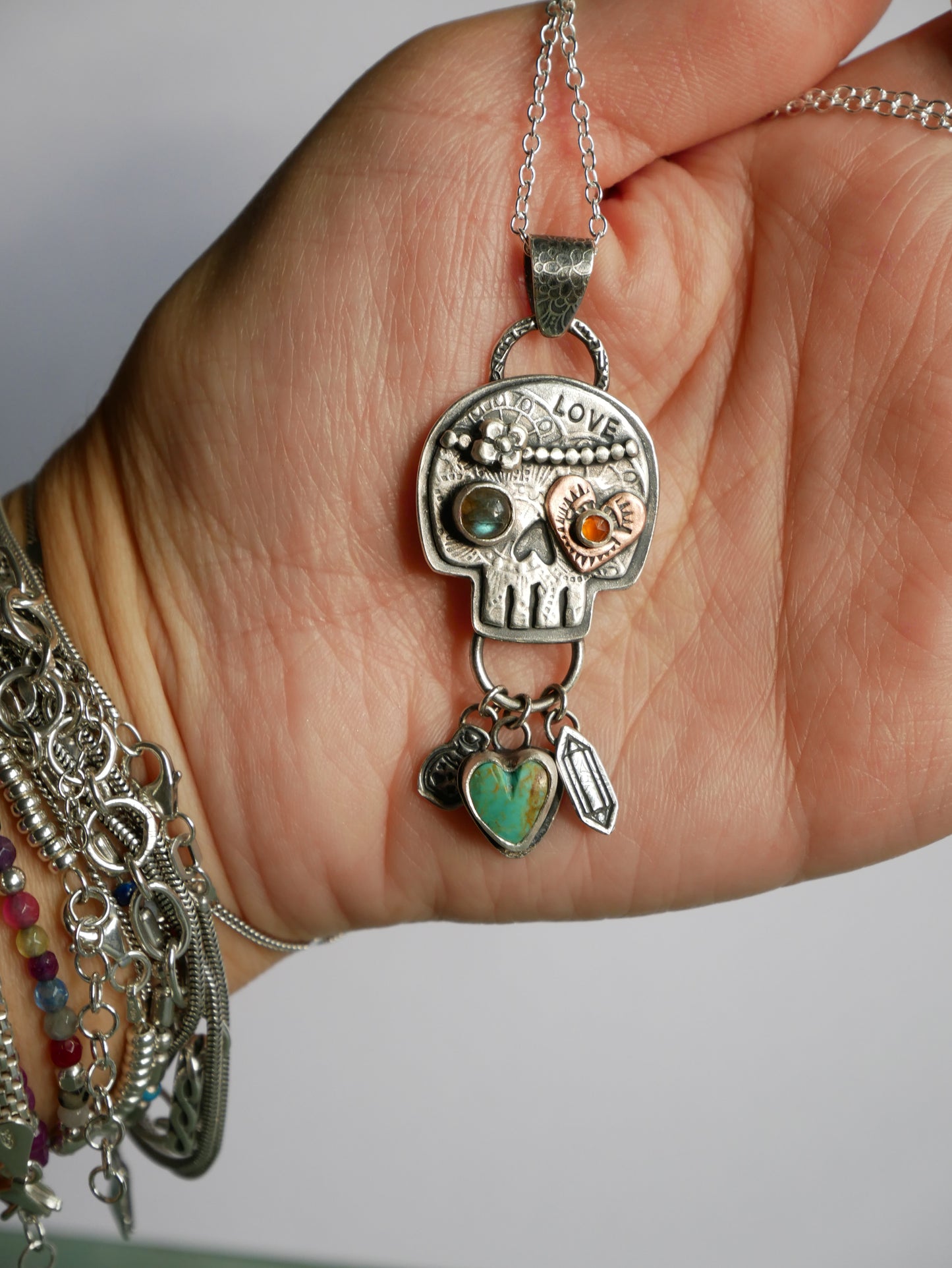 Sugar skull pendant