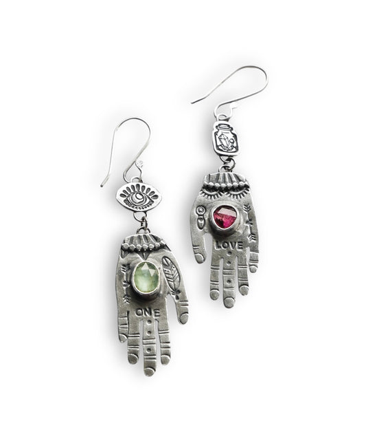 Healing hands earrings