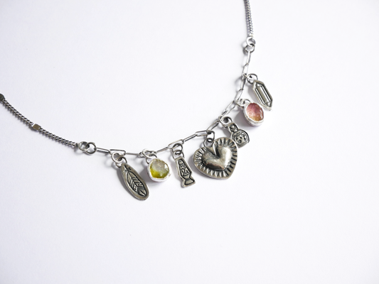 Groovy charm necklace