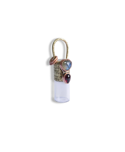 Brass and copper roller pendant