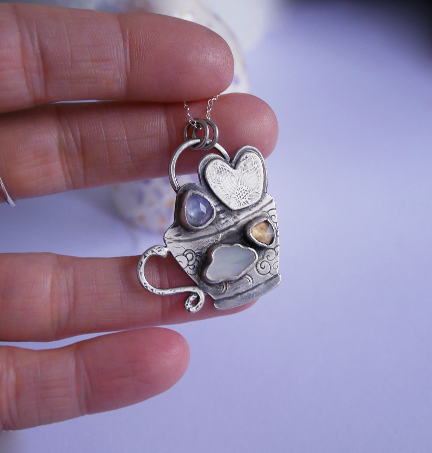 Fill your cup pendant