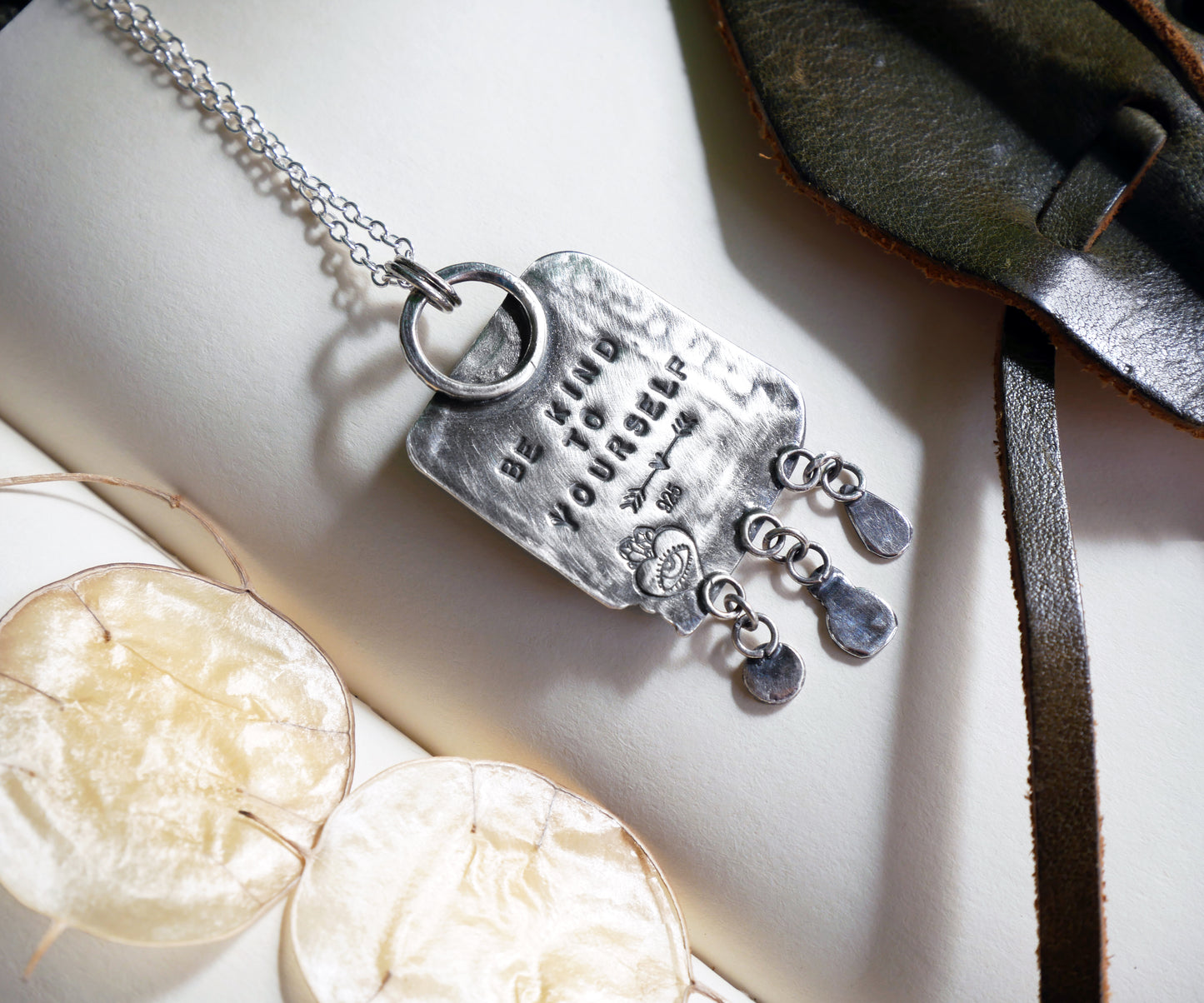 Self love book pendant