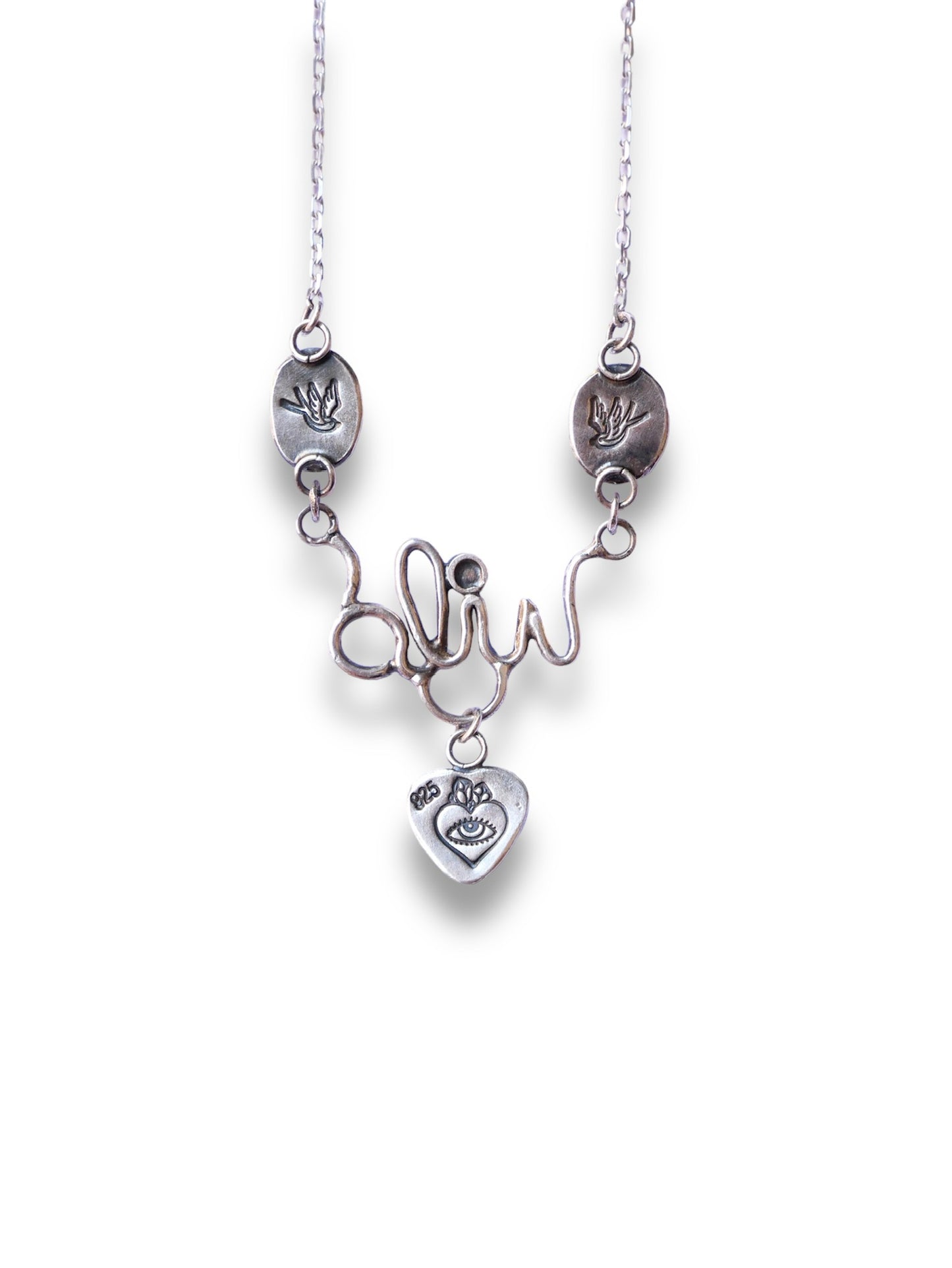 RESERVED for Sarah Wild heart necklace