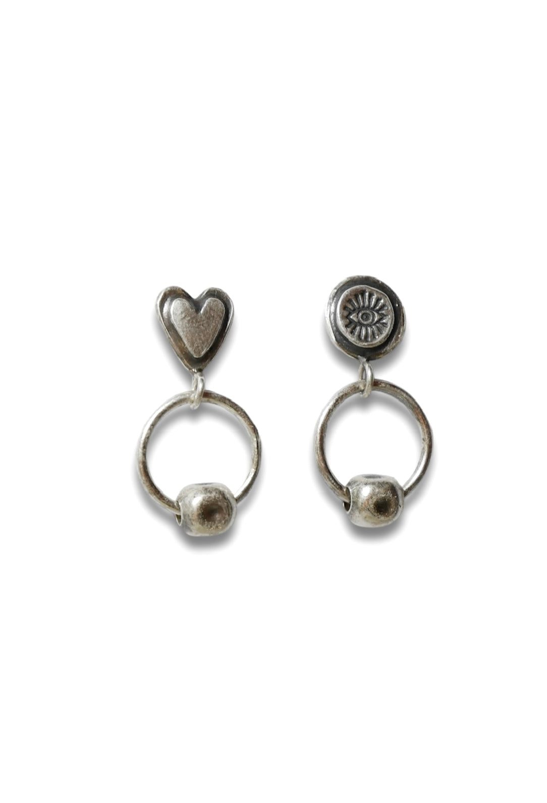 Eye heart studs