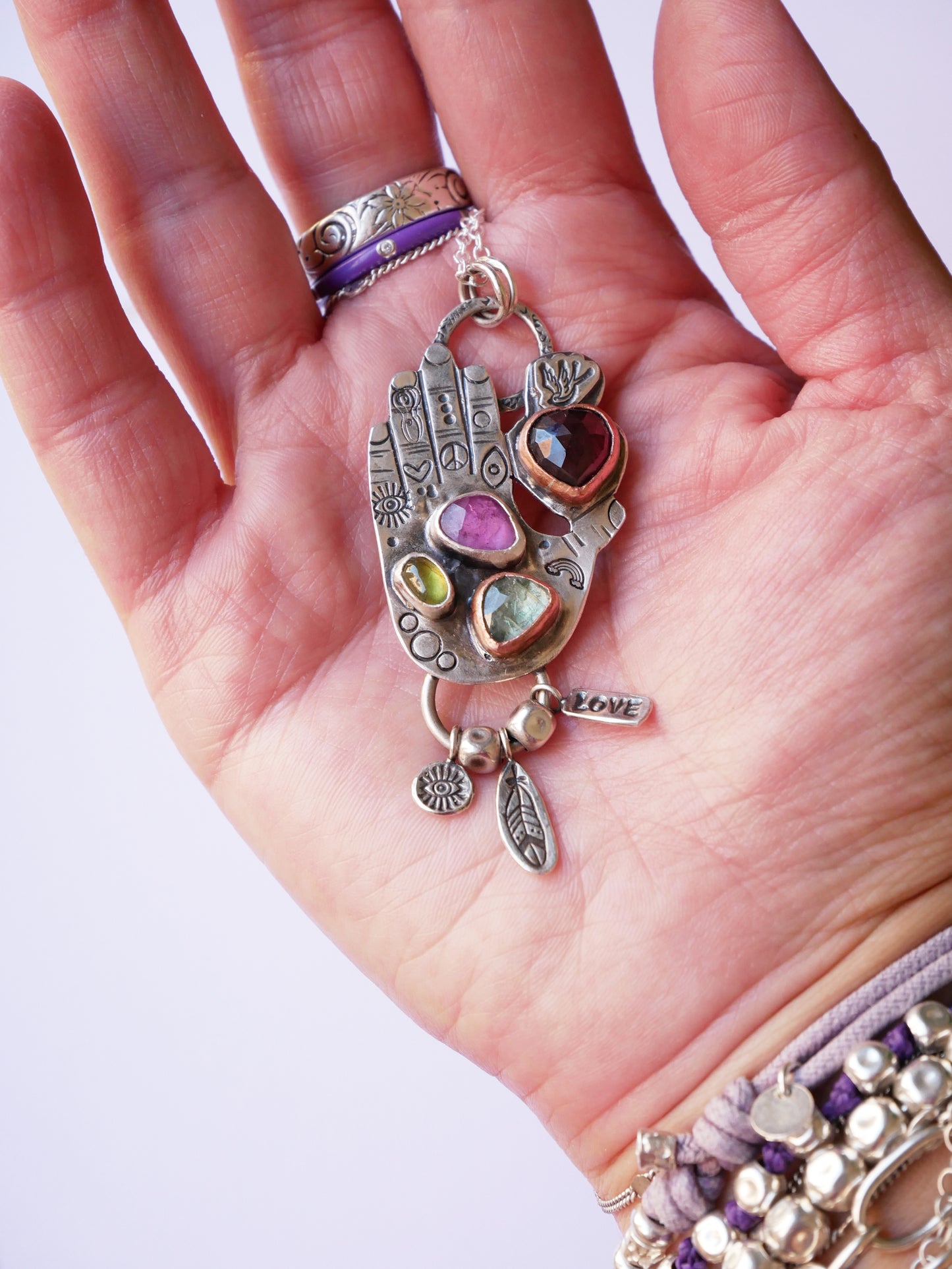 Healing hand pendant