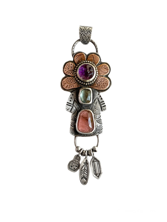 RESERVED ‘Medicine woman pendant’