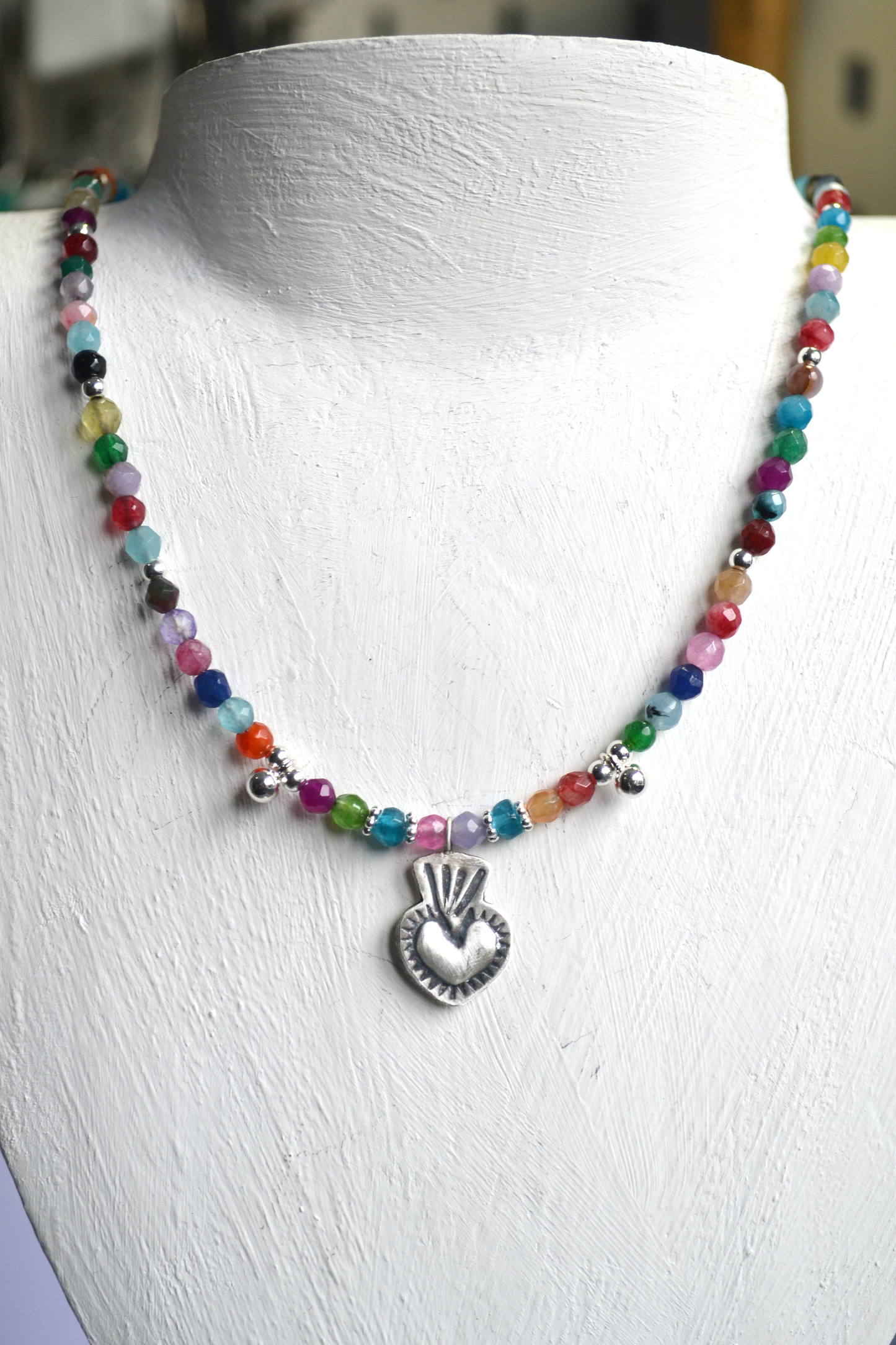 Milagros beaded necklace