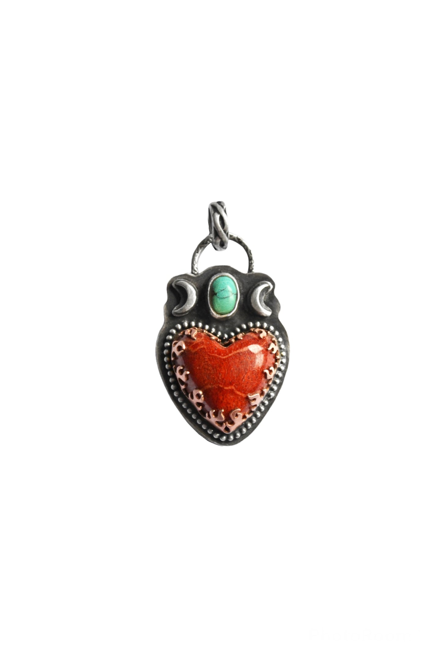 Heart and moons pendant