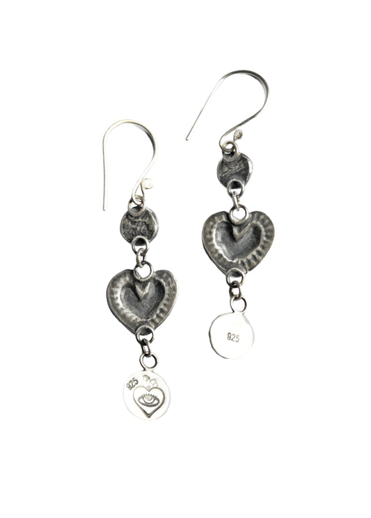 RESERVED for Alchemilla arts Heart earrings