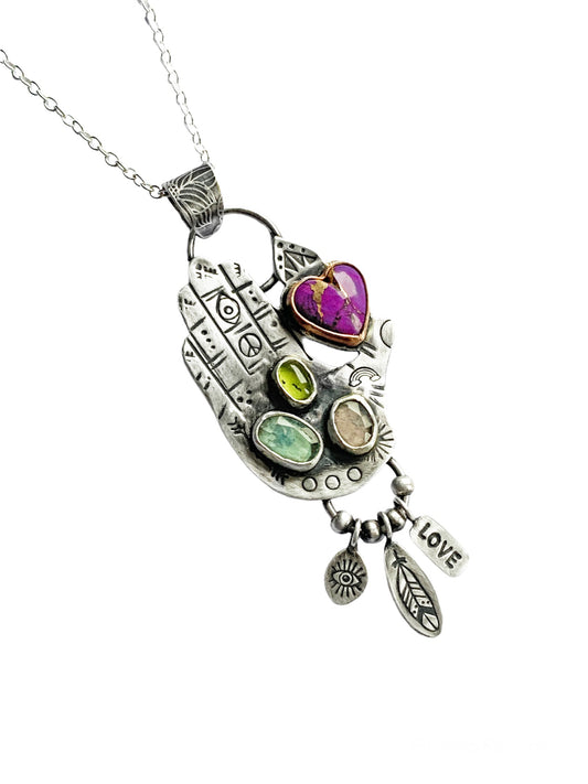 RESERVED ‘Healing hand’ pendant