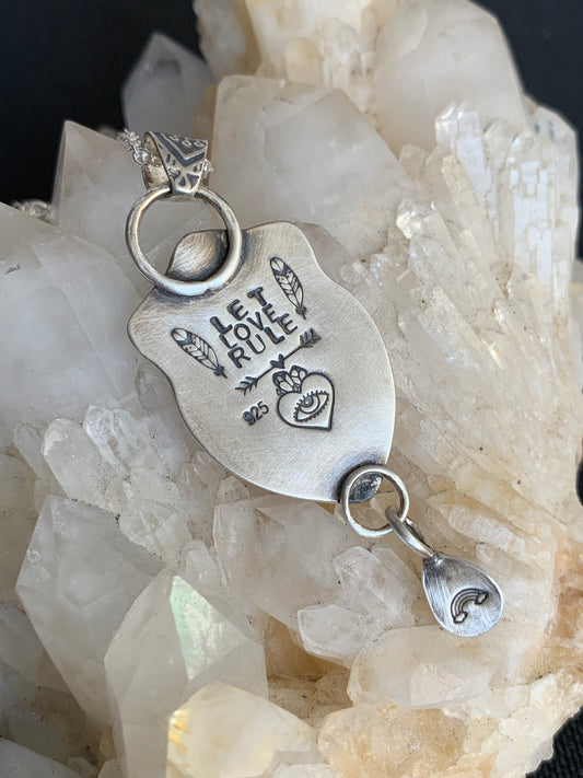 RESERVED Let love rule pendant