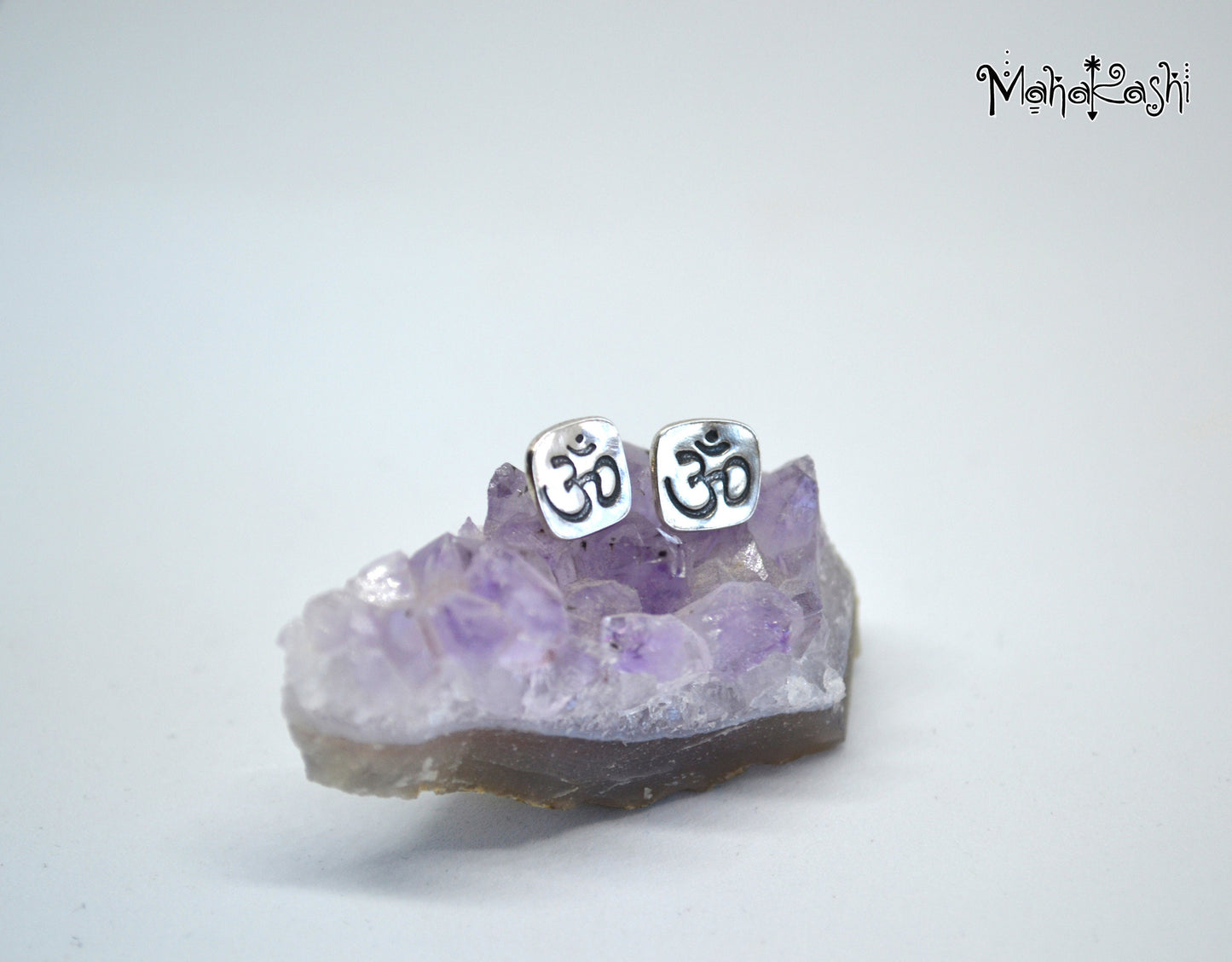 Om symbol stud earrings