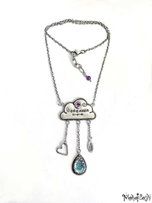 Reserved ‘Dreamer' necklace with Amethyst and Apatite