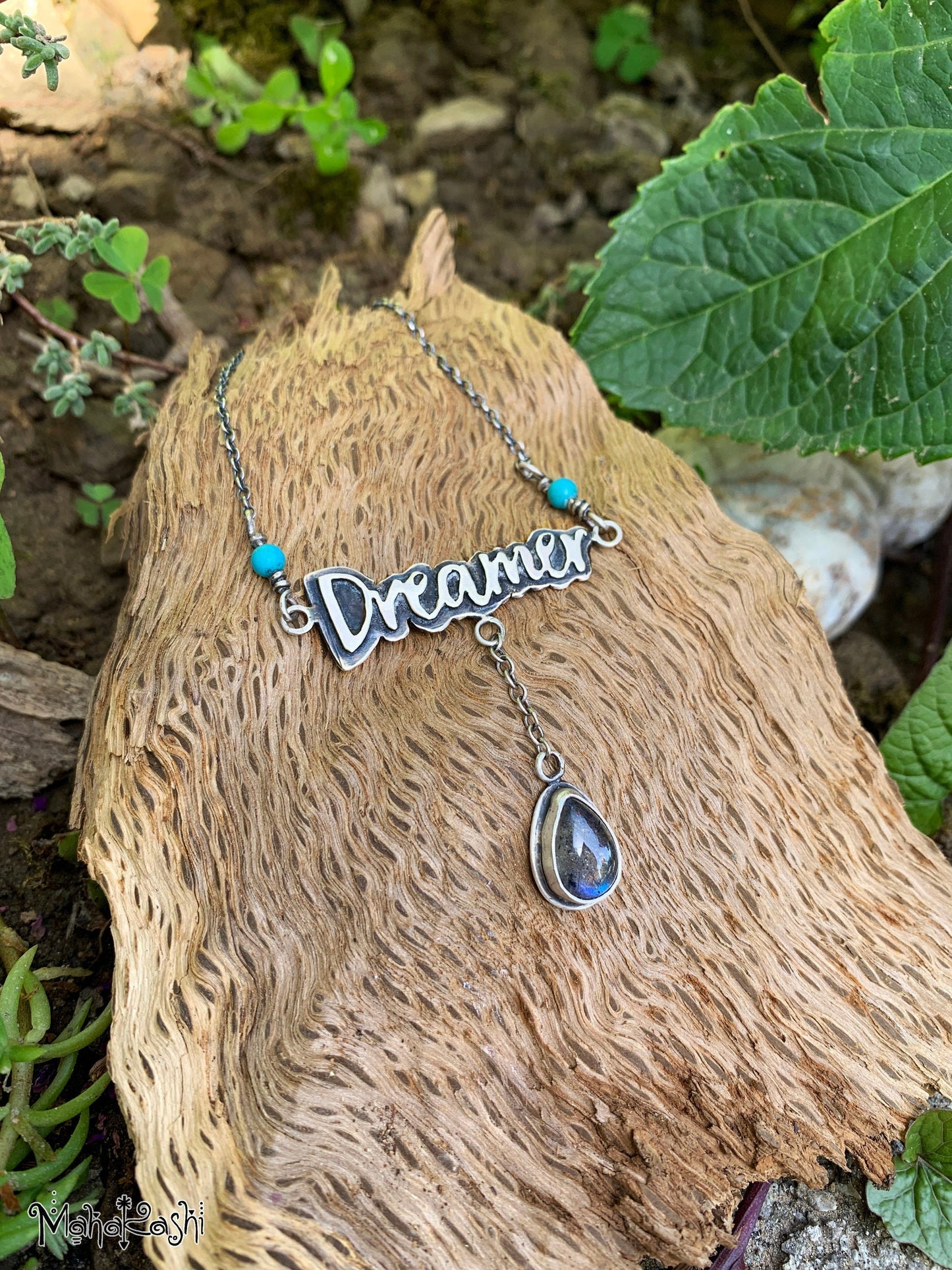 'Dreamer' necklace with Labradorite and Turquoise beads